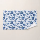 Blauwe Kawaii octopus ufo Bad Handdoek (Handdoek)