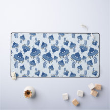 Blauwe Kawaii octopus ufo