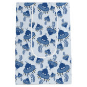 Blauwe Kawaii octopus ufo Medium Cadeauzakje (Achterkant)