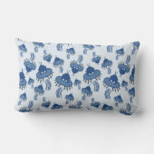 Blauwe Kawaii octopus ufo-Sierkussen Kussen (Achterkant)