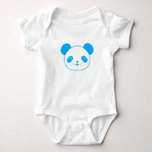 Blauwe Kawaii Panda Beer Romper