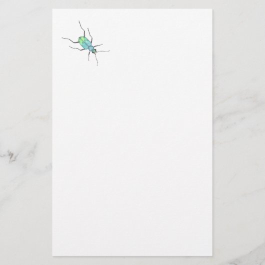 Blauwe keel briefpapier (Achterkant)