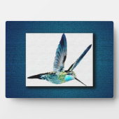 Blauwe keelvogel fotoplaat (voorkant)