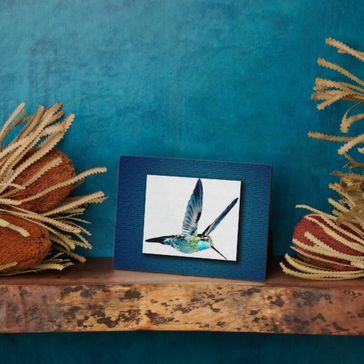 Blauwe keelvogel fotoplaat (Zijkant)