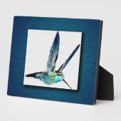 Blauwe keelvogel fotoplaat (Zijkant)