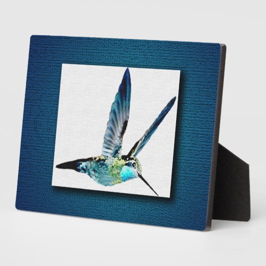 Blauwe keelvogel fotoplaat (Zijkant)