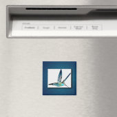 Blauwe keelvogel magneet (Insitu (Vaatwasser))