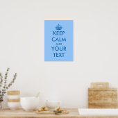 Blauwe KeepCalm-posters | SJABLOON Poster (Keuken)