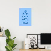 Blauwe KeepCalm-posters | SJABLOON Poster (Thuiskantoor)