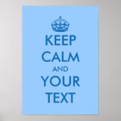 Blauwe KeepCalm-posters | SJABLOON Poster (Voorkant)