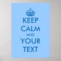 Blauwe KeepCalm-posters | SJABLOON