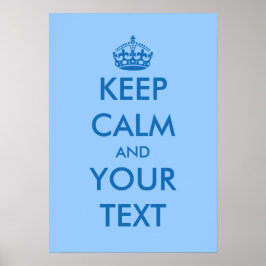 Blauwe KeepCalm-posters |  SJABLOON Poster