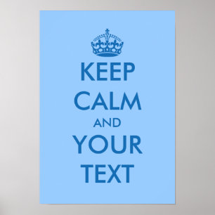 Blauwe KeepCalm-posters    SJABLOON Poster