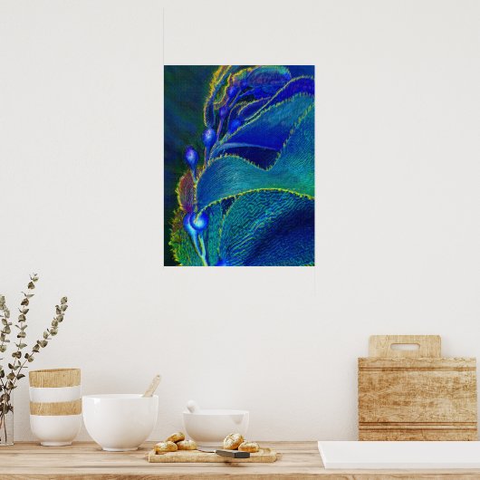 blauwe kelp poster (Keuken)
