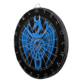 Blauwe Keltische draak Dartbord (Voorkant Rechts)