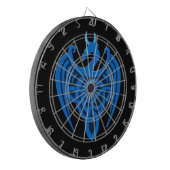 Blauwe Keltische draak Dartbord (Voorkant Links)