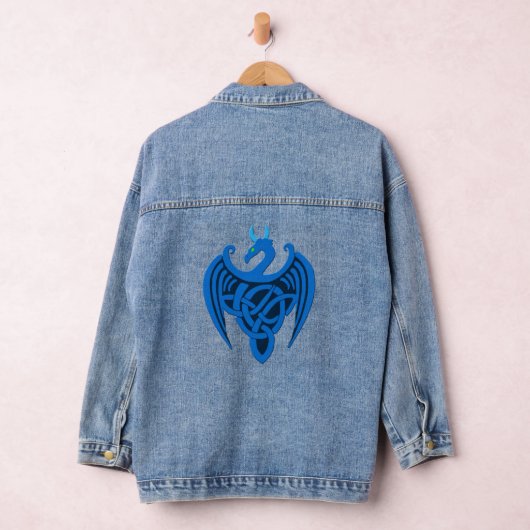 Blauwe Keltische draak Denim Jacket (Hangar)