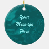 Blauwe Keltische draak Keramisch Ornament (Achterkant)