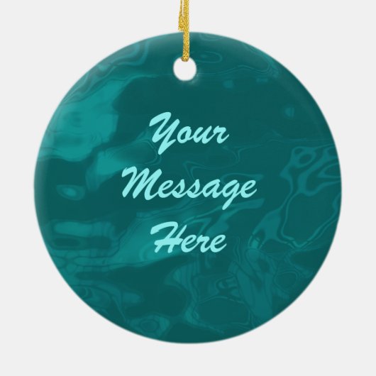 Blauwe Keltische draak Keramisch Ornament (Achterkant)