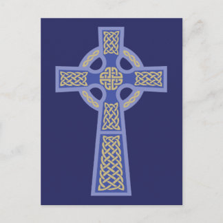 Blauwe Keltische Kruis Briefkaarten