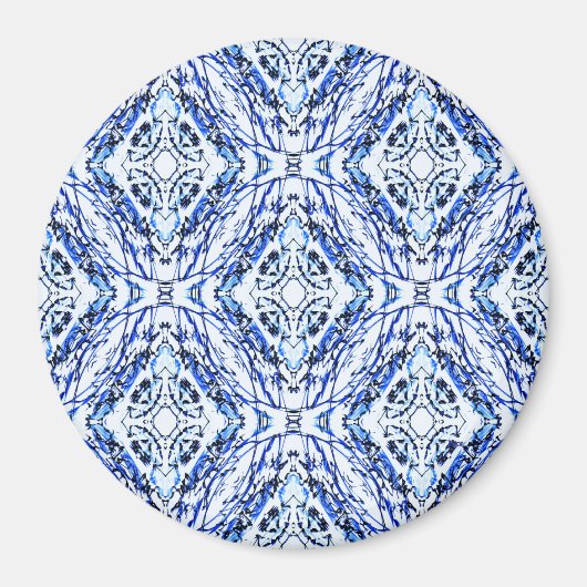 Blauwe Keltische kruisingen..... Magneet (Voorkant)