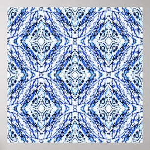 Blauwe Keltische kruisingen..... Poster