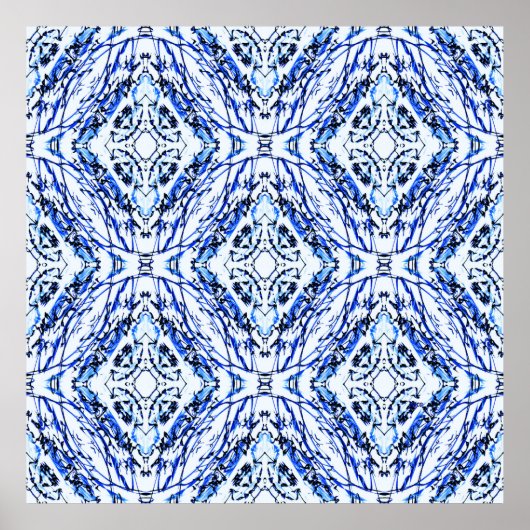 Blauwe Keltische kruisingen..... Poster (Voorkant)