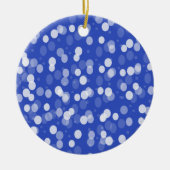 Blauwe keramische kerstversieringen keramisch ornament (Voorkant)