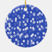 Blauwe keramische kerstversieringen keramisch ornament (Achterkant)