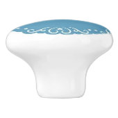 Blauwe keramische knop/hart knop (Zijkant)