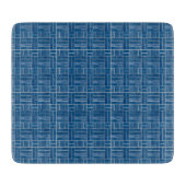 Blauwe keramische tegels, effect snijplank (Voorkant)