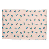 Blauwe kers kussensloop (Achterkant)