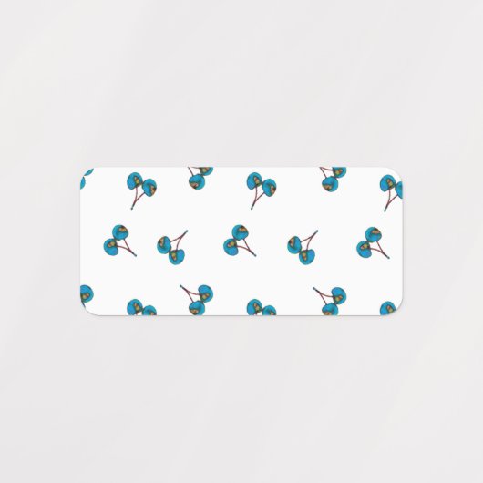 Blauwe kers labels (Design 1)