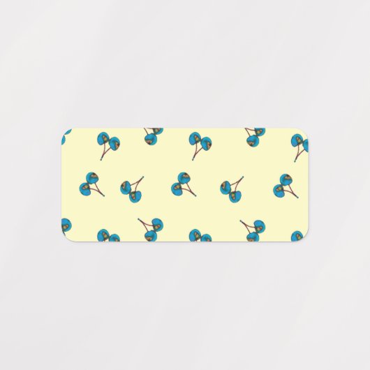 Blauwe kers labels (Design 2)