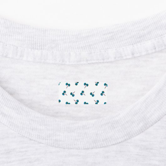 Blauwe kers labels (Aangebracht)