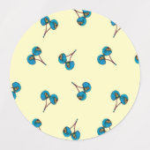 Blauwe kers labels (Design 2)