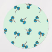 Blauwe kers labels (Design 1)