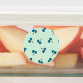 Blauwe kers labels (Aangebracht)