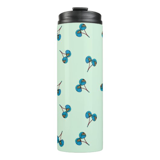 Blauwe kers thermosbeker (Voorkant)