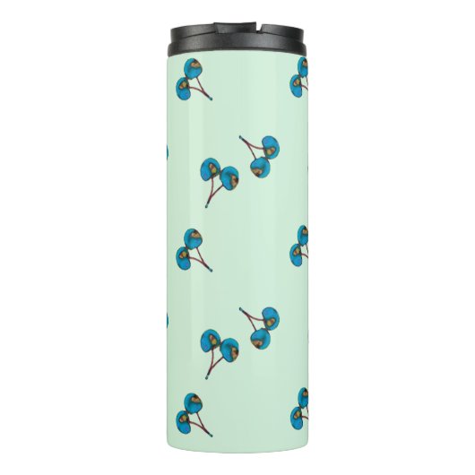 Blauwe kers thermosbeker (Achterkant)