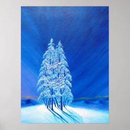 Blauwe kerst # 2 poster