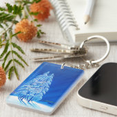 Blauwe kerst # 2 sleutelhanger (Voorkant Rechts)