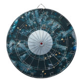 Blauwe kerst Bauble Dartbord (Voorkant)