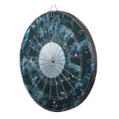 Blauwe kerst Bauble Dartbord (Voorkant Rechts)