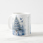 Blauwe Kerst - Boom Koffiemok (Voorkant links)