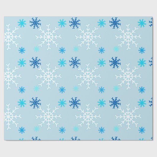 Blauwe kerst cadeaupapier (Vlak)