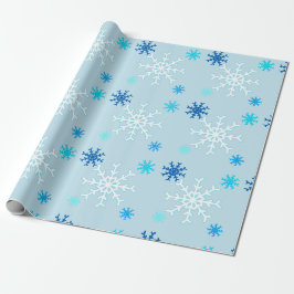 Blauwe kerst cadeaupapier