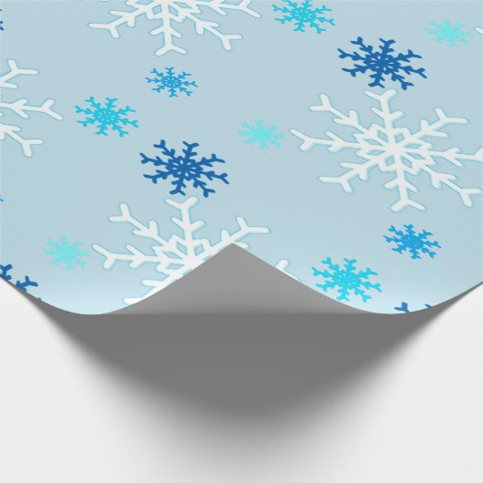 Blauwe kerst cadeaupapier (Hoek)