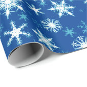 Blauwe kerst cadeaupapier (Rol Hoek)