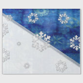 Blauwe kerst cadeaupapier (Vlak)